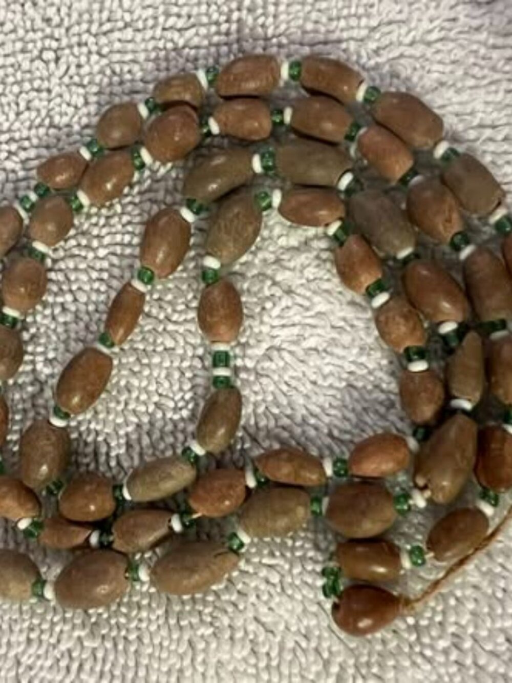 🐻Vintage Brown Beaded Necklace
